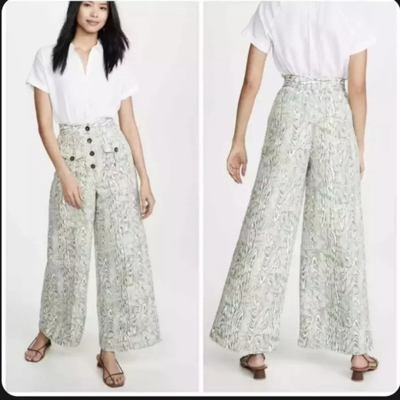 C/MEO Collective Energized Wide Leg Pants Green - Picture 1 of 5